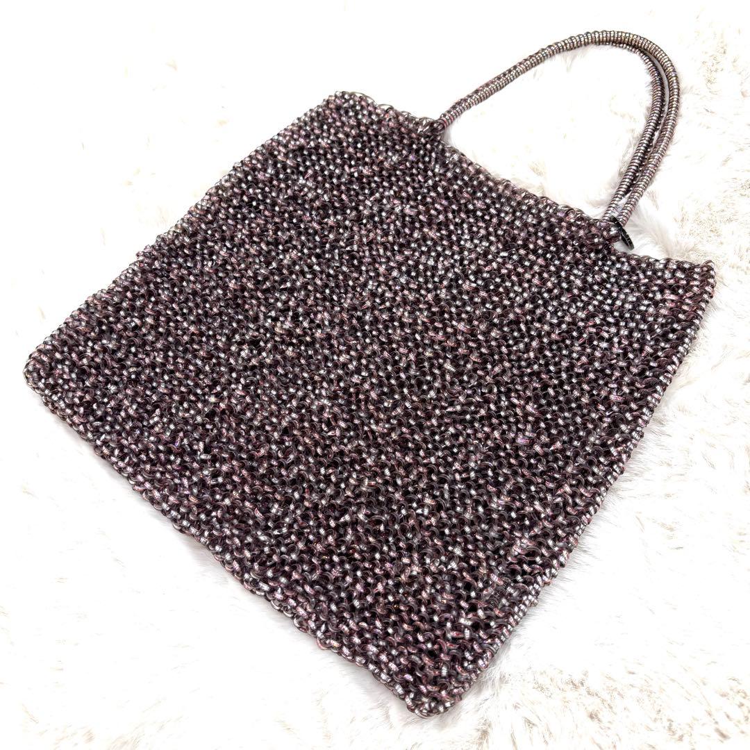 未使用級 アンテプリマ ANTEPRIMA ワイヤーバッグ ピンク スクエア