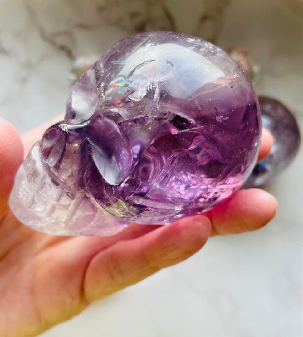 magical　アメジストスカル　バイーヤ産　虹煌めく双子のお姉さん　叡智