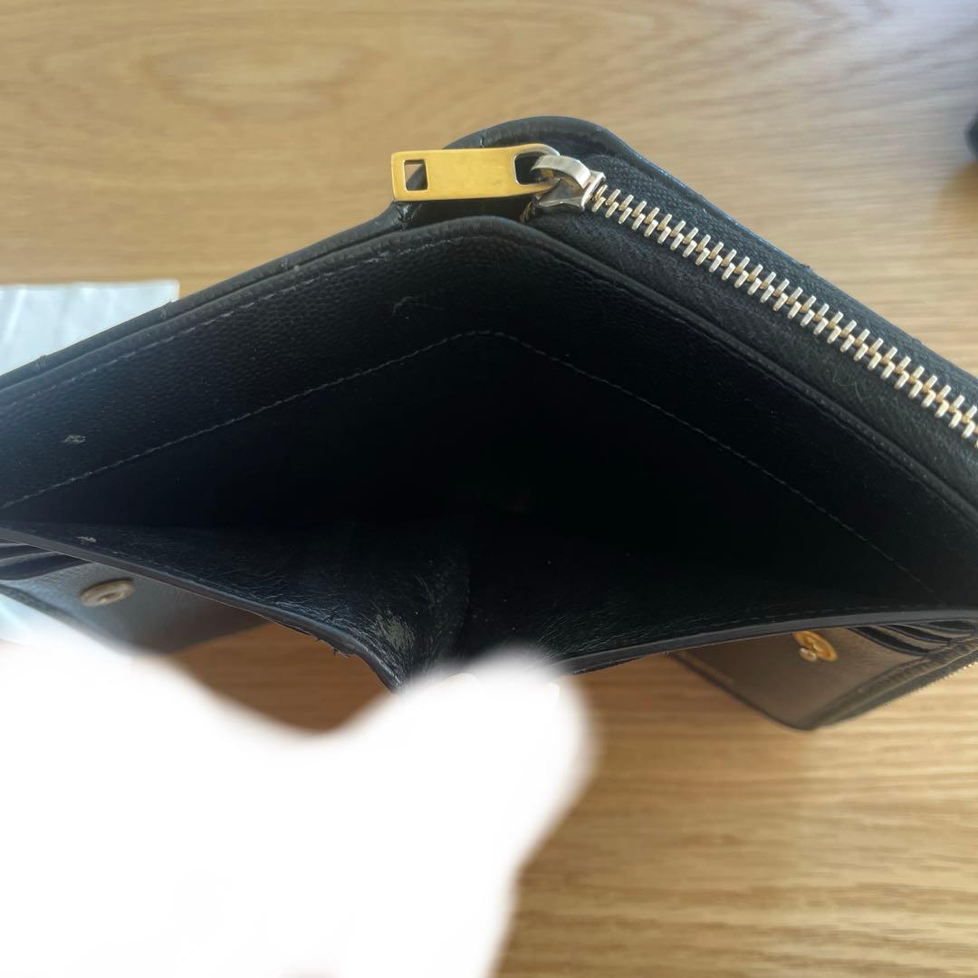 SAINT LAURENT ブラック 二つ折り財布