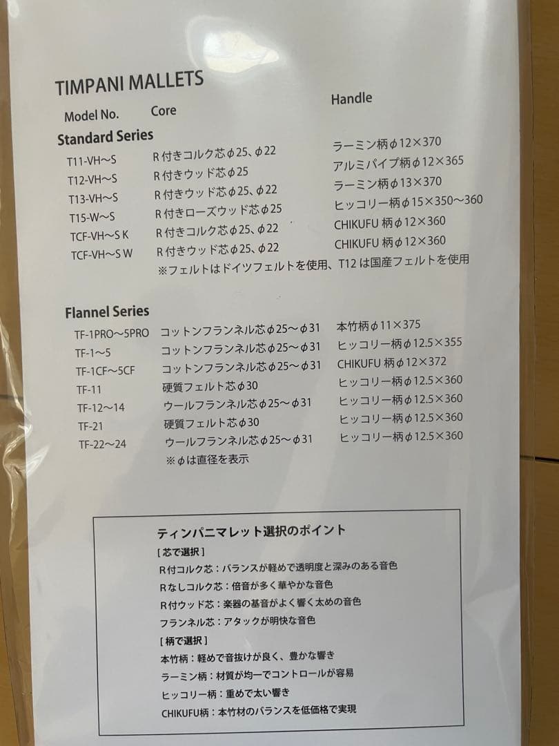 ティンパニ　マレット プレイウッド　PRO-3232