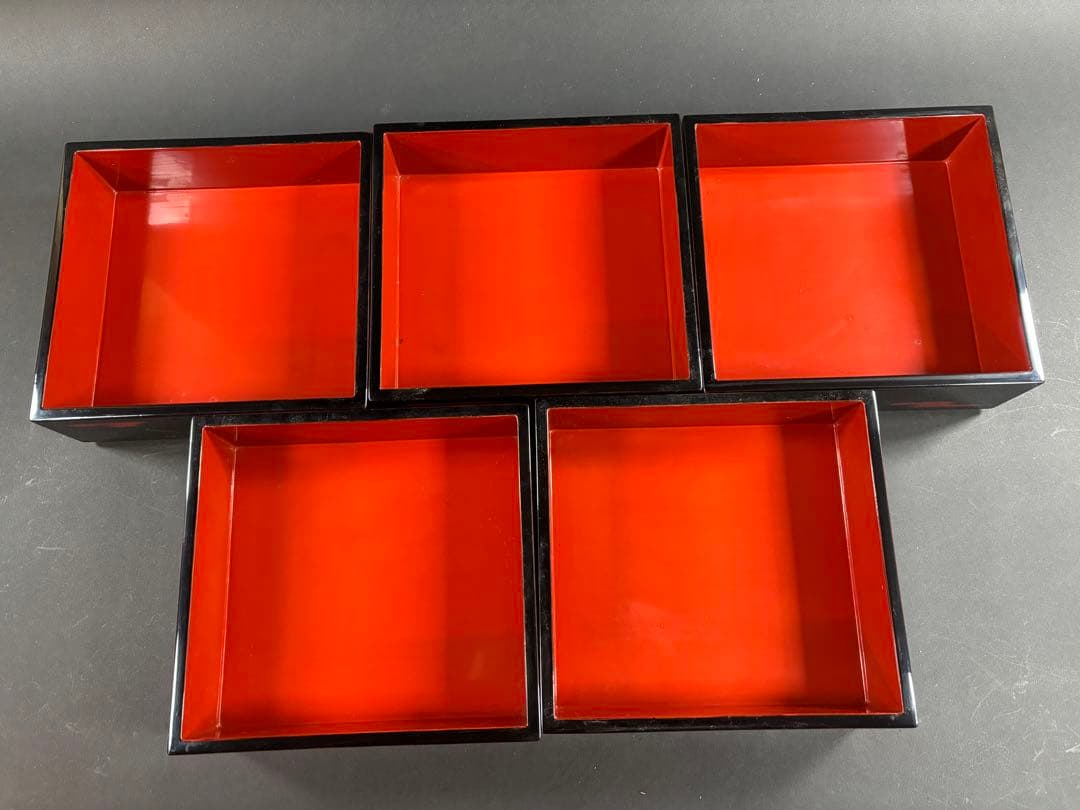 セール　重箱　漆器　五段重　お正月　曙塗　輪島