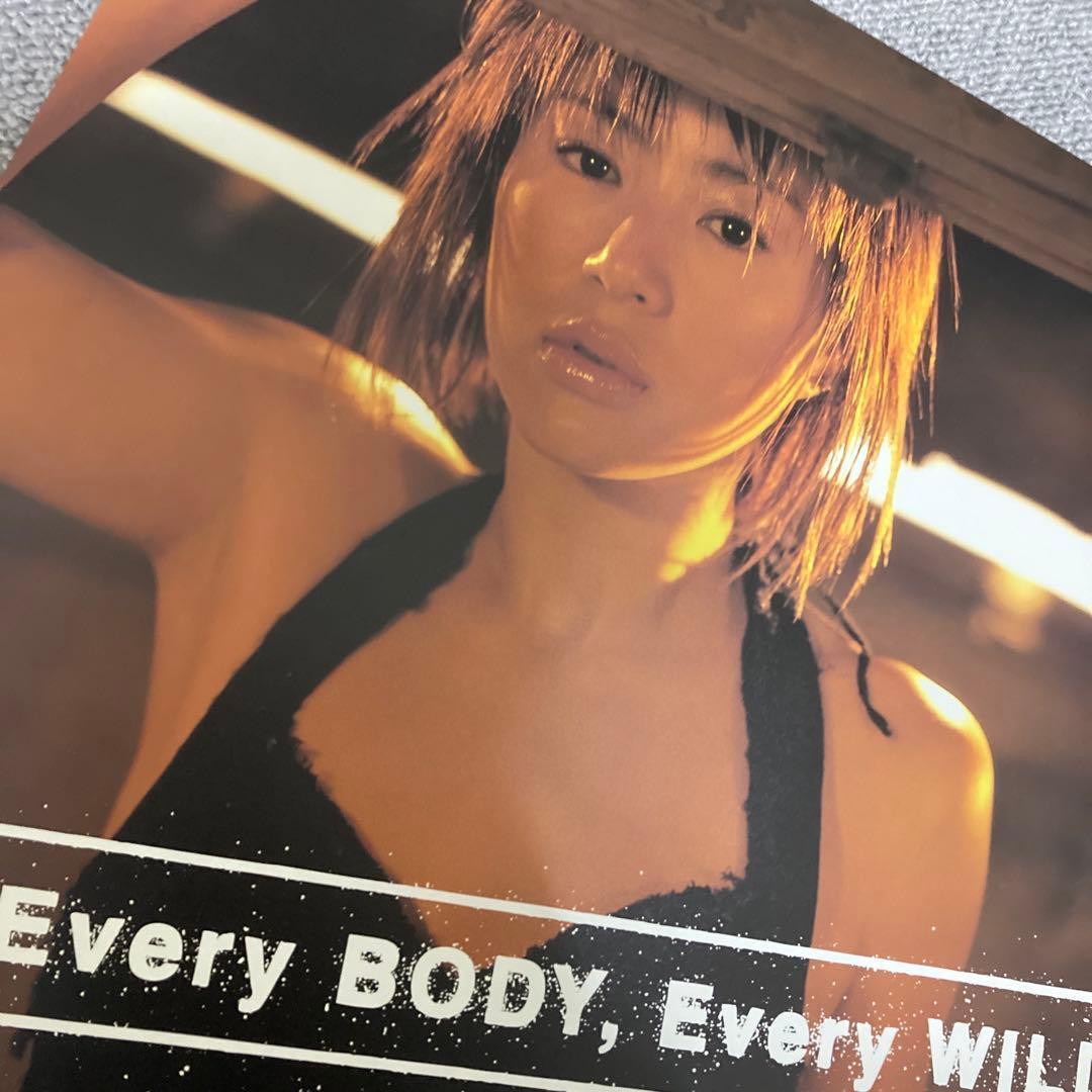 井川遥　BODY WILD FIT BOXER ポスター　美品　グンゼ　黒　１