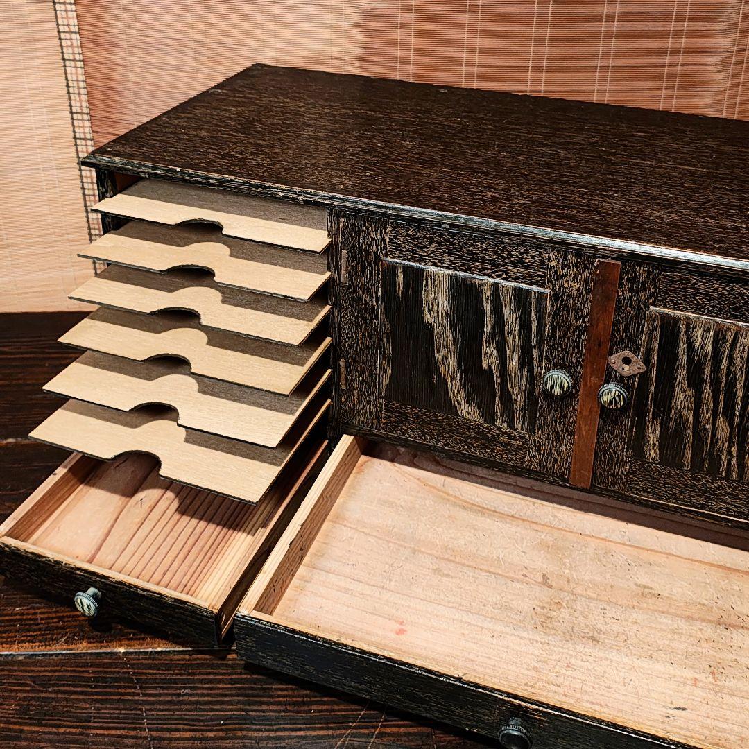 木製棚　書類棚　昭和レトロ　木箱　古家具