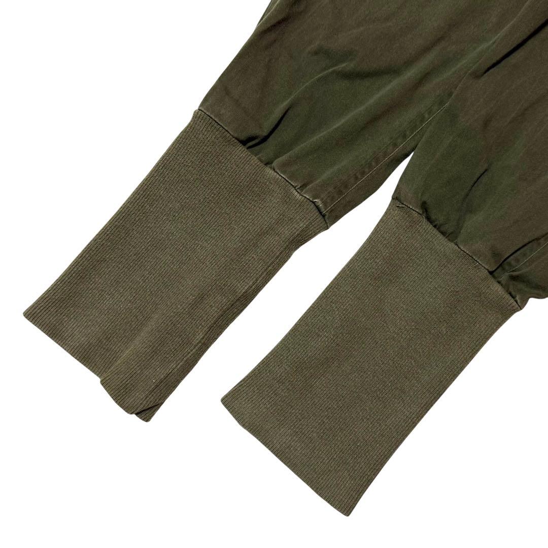 glamb 裾リブ ストレッチ サルエル ミリタリー カーゴ パンツ カーキ 3