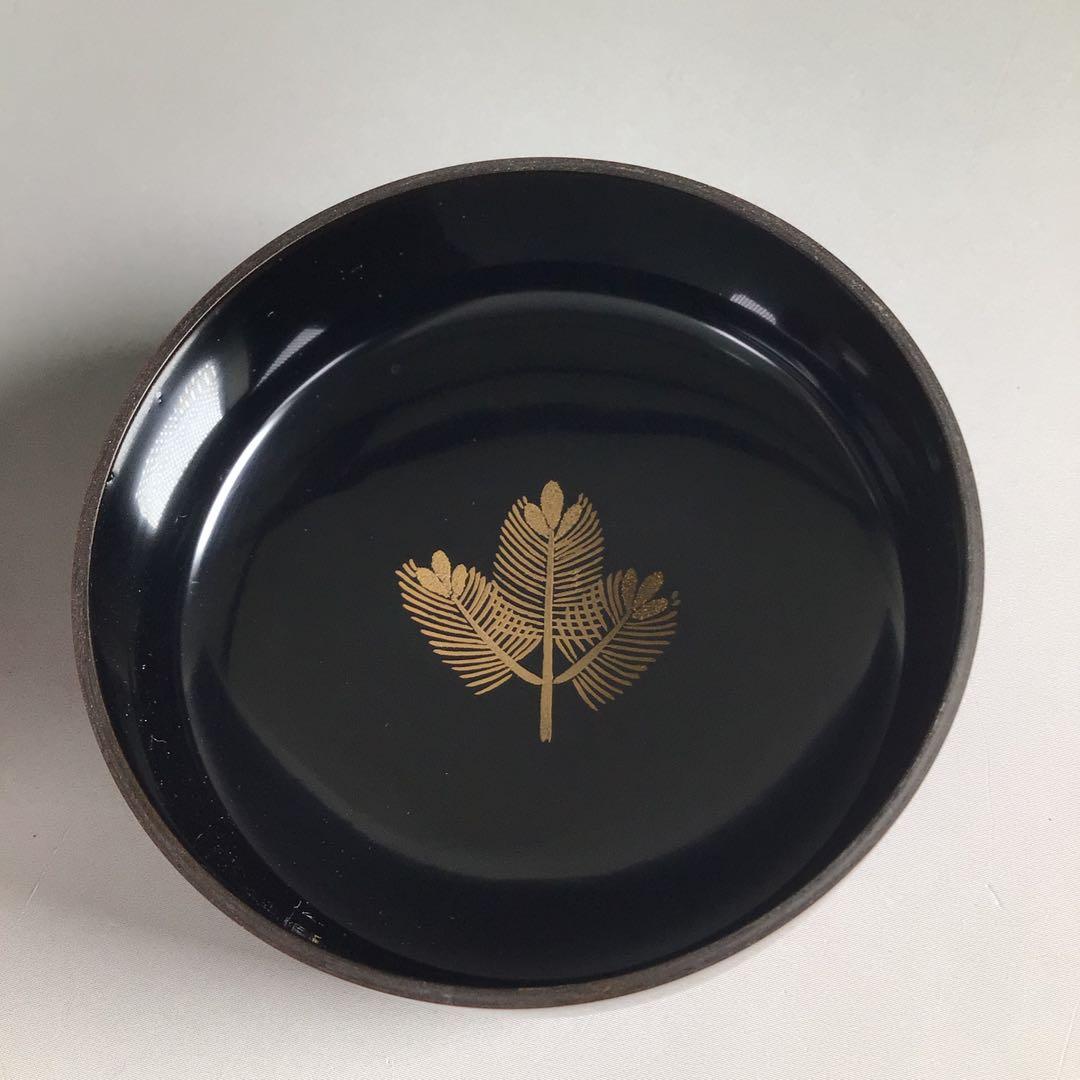 Ｒ５０８　棗　『純一作』『溜塗』『笹蒔絵』『中棗』　共箱　茶道具