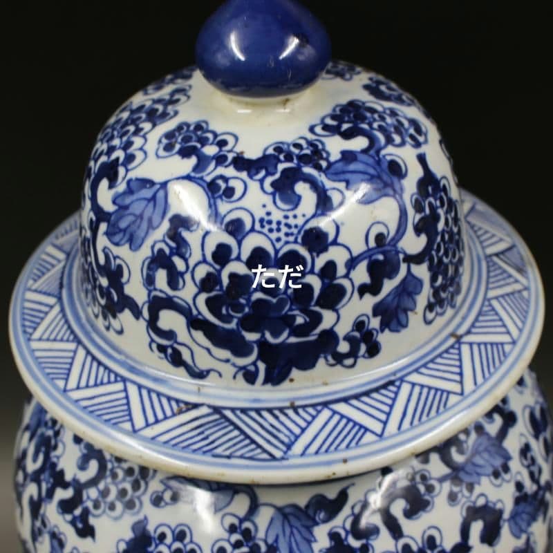 清康煕青花を着て鳳紋将軍缶 景徳鎮 陶磁器 装飾品 現代工芸品 美術品 置物