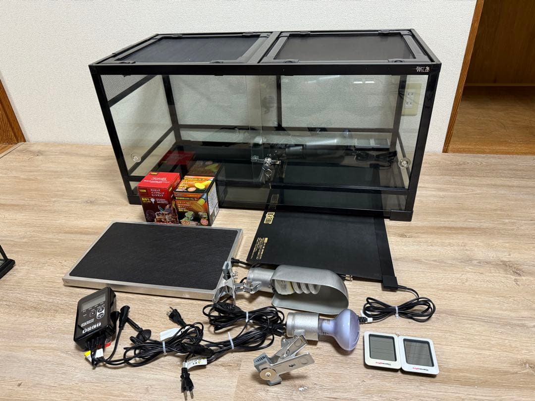 レプティワイルドパンテオンブラック9045爬虫類飼育ケージセット