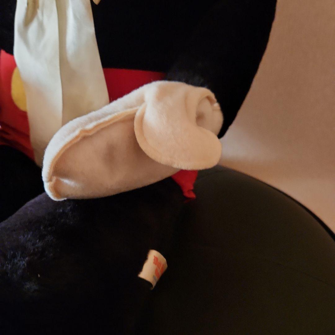 ヴィンテージミッキーマウスぬいぐるみ　特大サイズ　アメリカ製 手作りぬいぐるみ