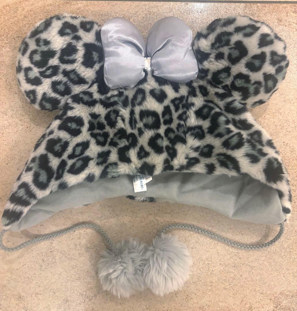 ヒョウ柄 ミニーちゃん 旧ファンキャップ グレー 灰色 ディズニー