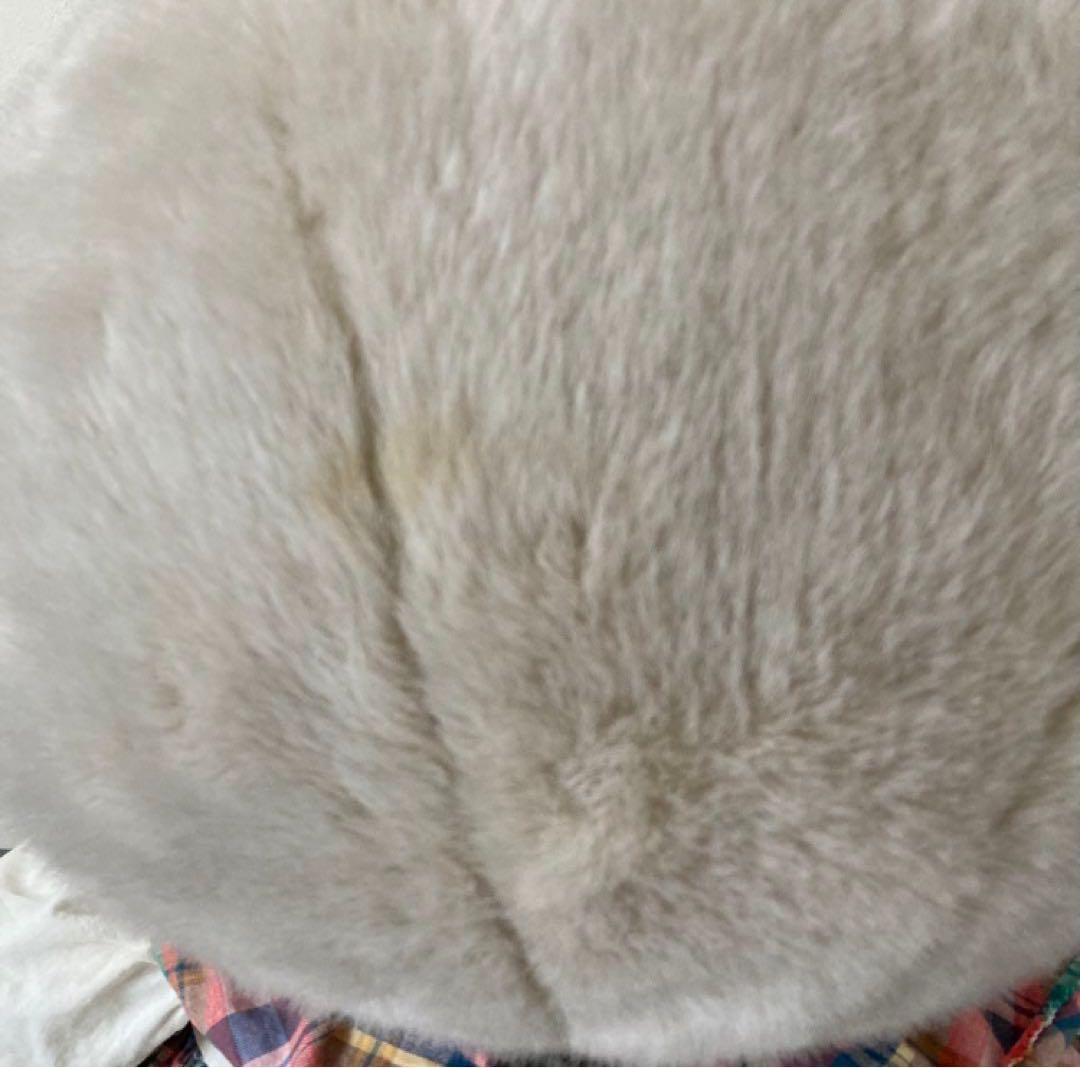 ★昭和レトロ★吉徳　グレーのうさぎ　ぬいぐるみ チェック柄ドレス