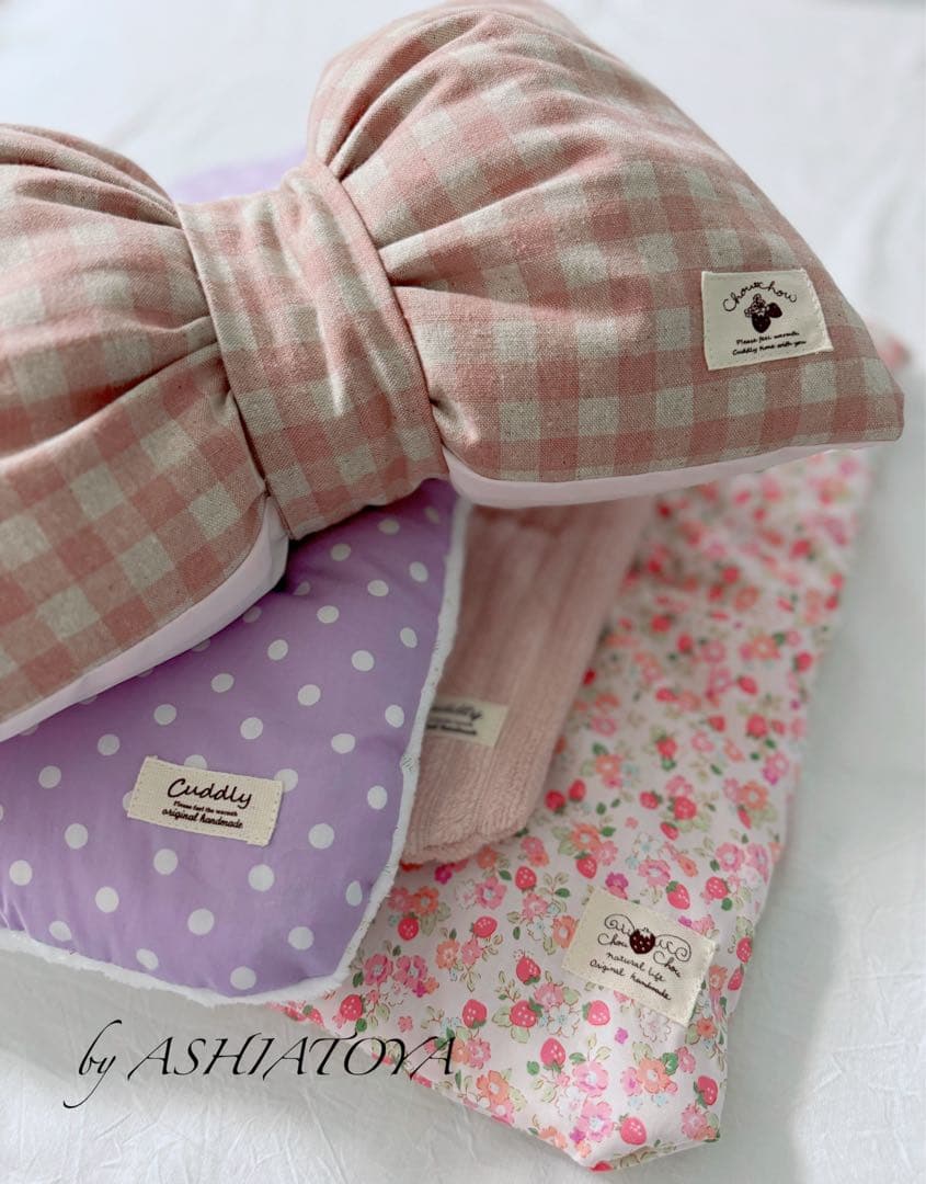 pura‪‪❤︎‬キャリークッション‪‪❤︎‬リボンピロー★ピロークッション★