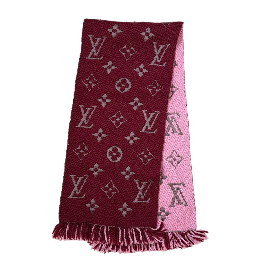 【人気】LOUISVUITTON（ルイ・ヴィトン）モノグラムマフラー/ボルドー