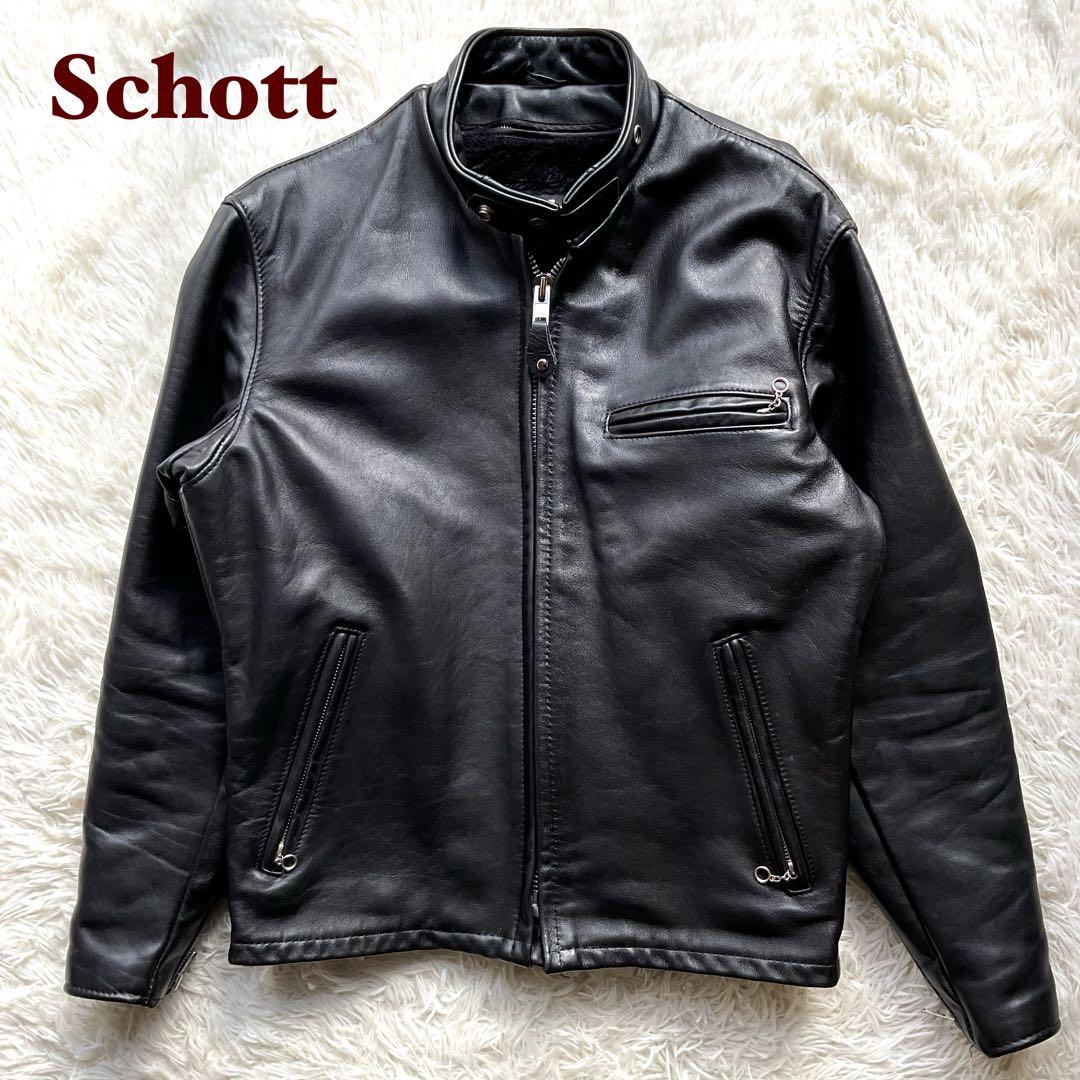 美品✨schott 641 レザージャケット　シングルライダース　本革　40 黒