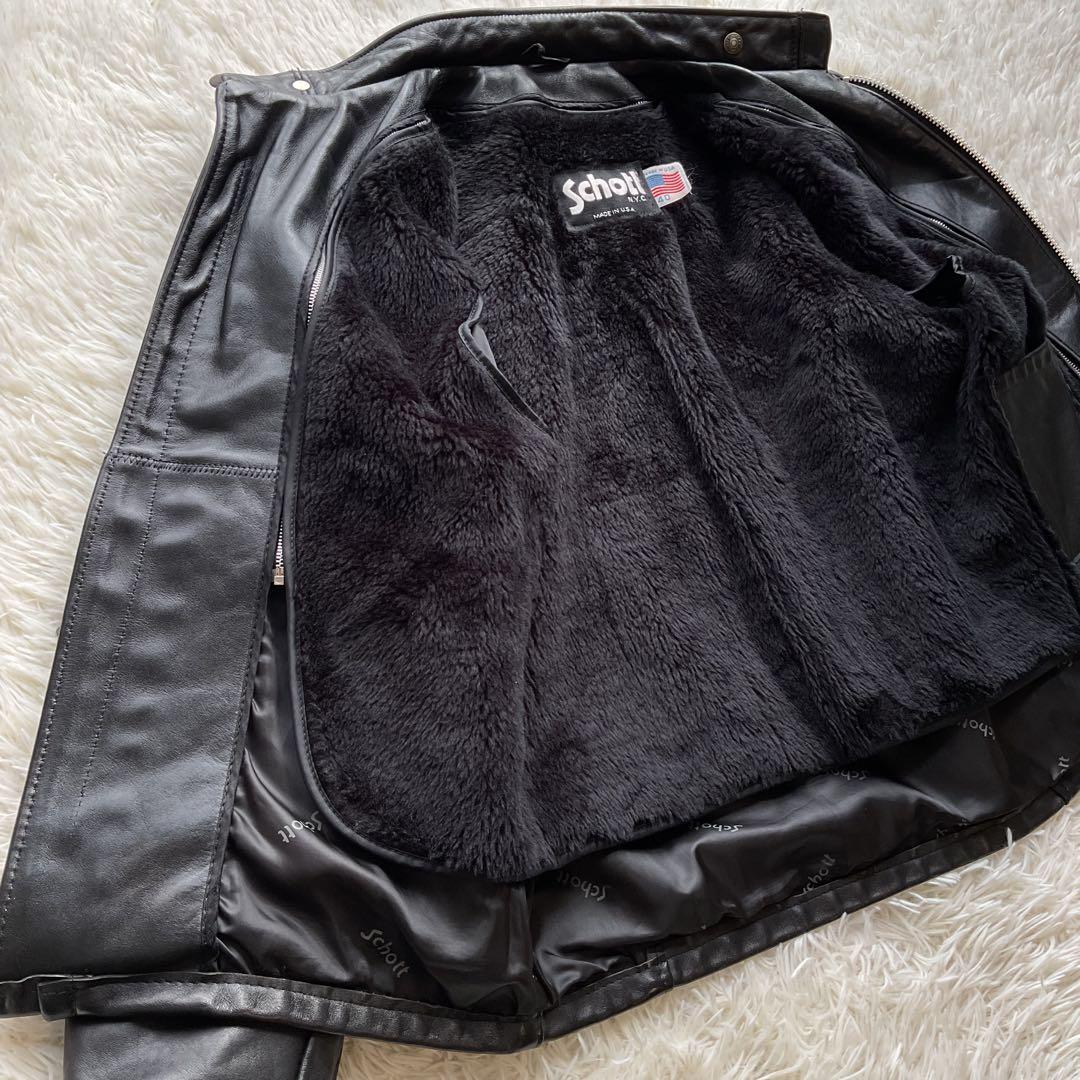 美品✨schott 641 レザージャケット　シングルライダース　本革　40 黒