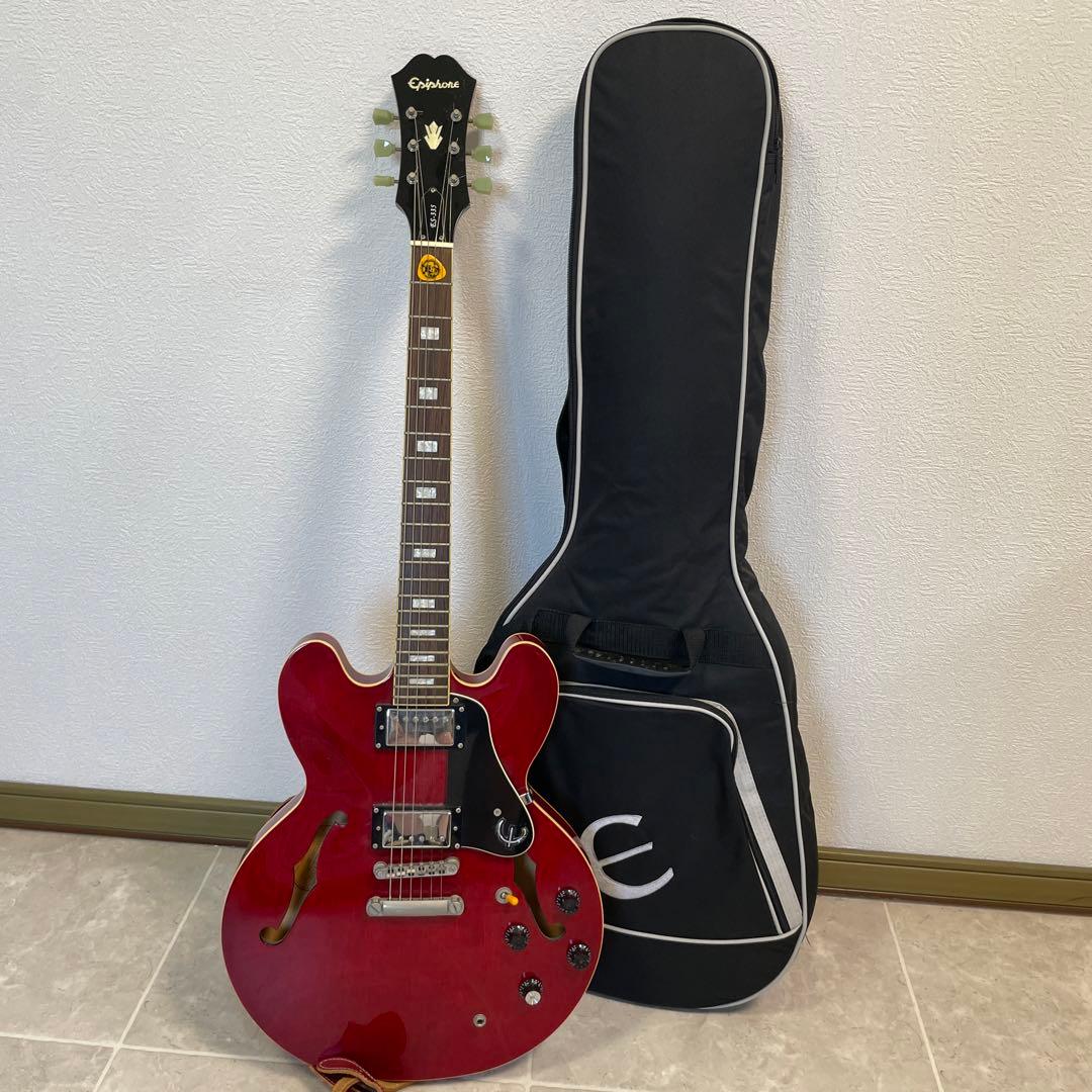 Epiphone ES-335 レッド ギターケース付き