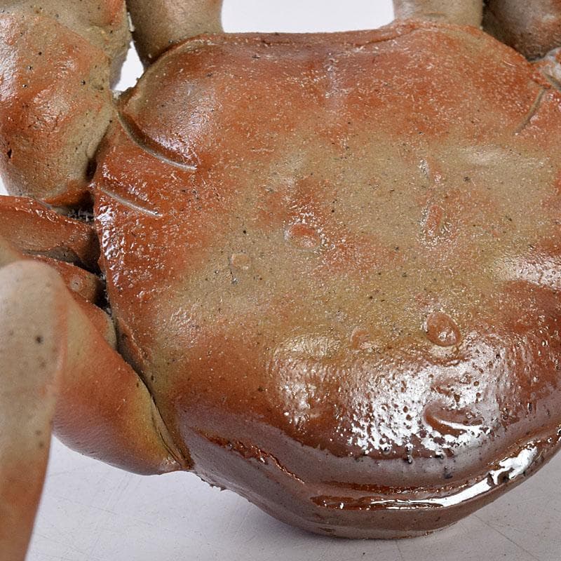 能登七尾　城山焼　國下三郎作　蟹　箱付　Z　8537