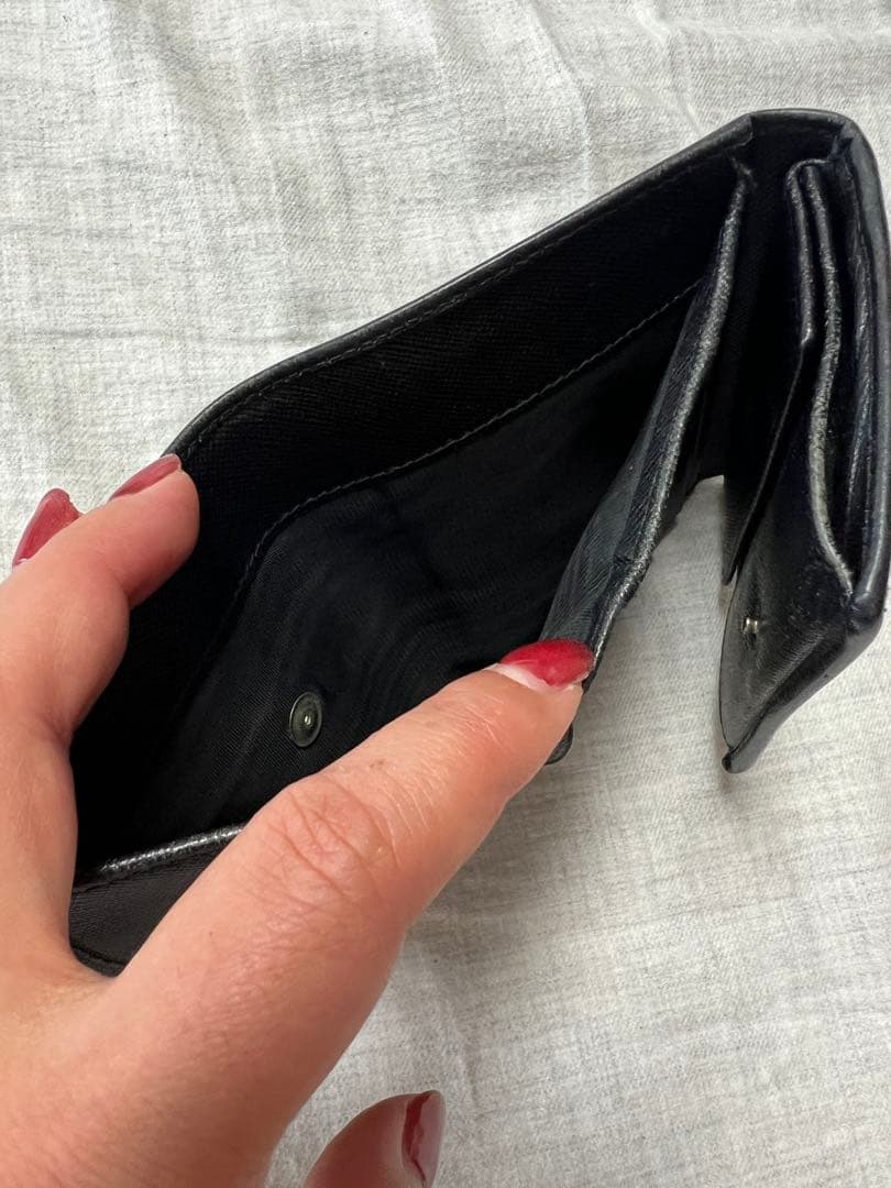 PRADA サフィアーノレザー 三つ折り財布 黒