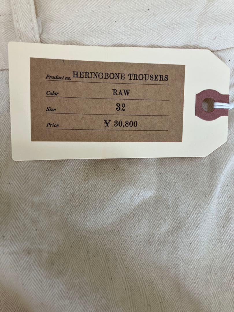 パンツ G&F Co.- HERRINGBONE TROUSER _ RAW