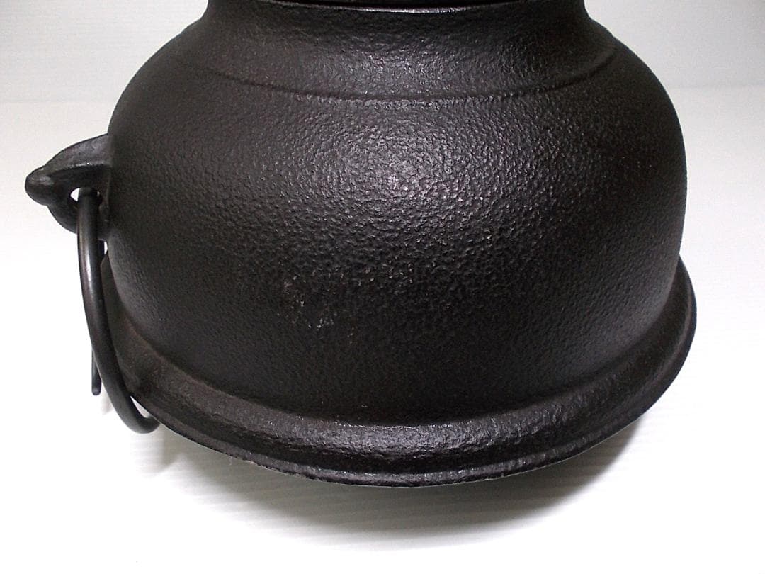 茶道具 志きの釜 しきの釜 アルミ軽合金 真形茶釜 釜環 送料込み