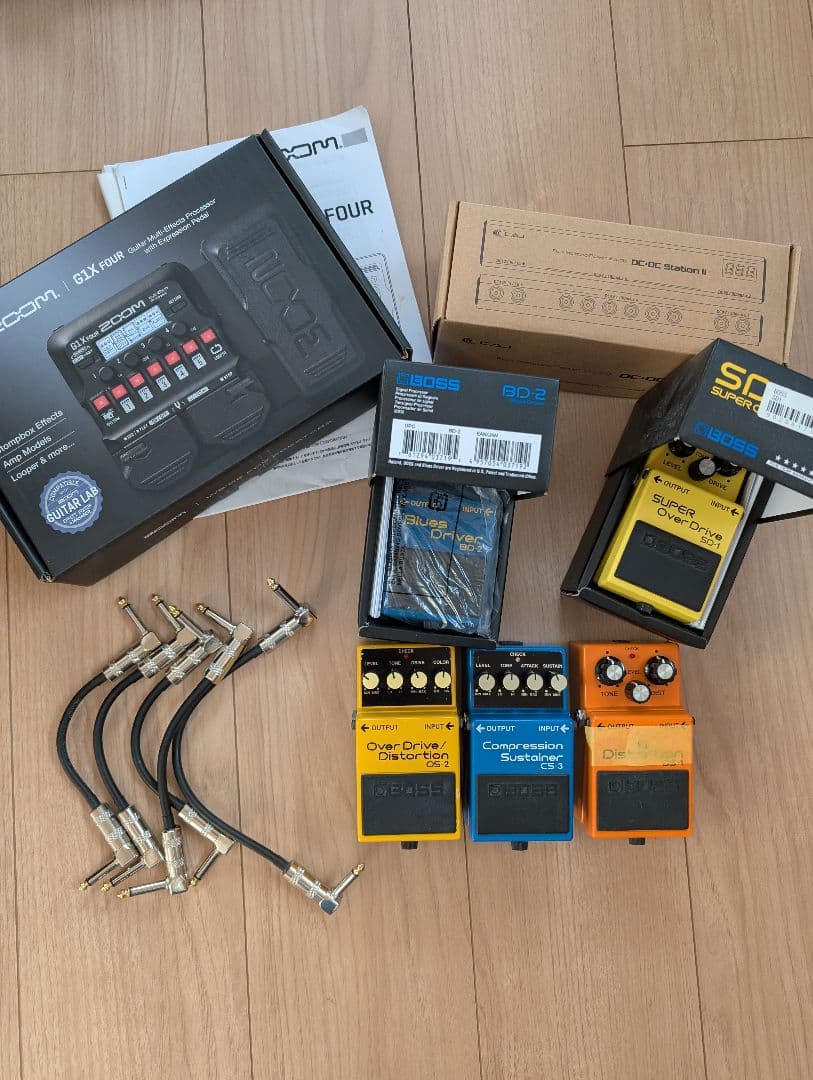 送料無料　ギターエフェクター　パワーサプライ　パッチケーブル　BOSS ZOOM