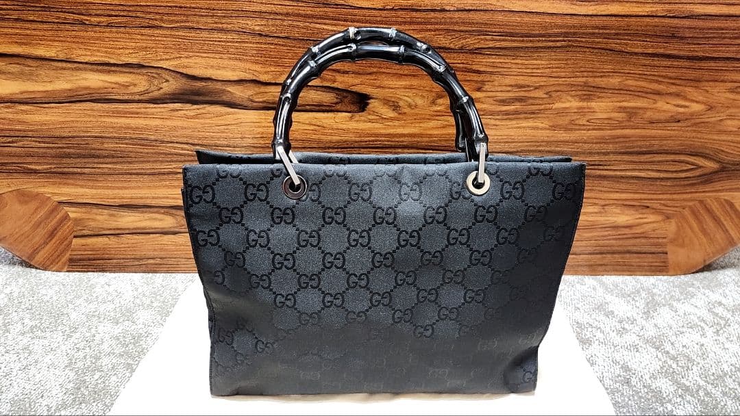 グッチナイロンバンブー　GGパターン ショルダーバッグ