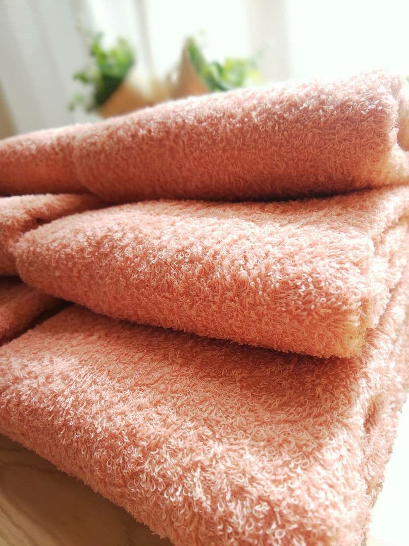 24枚組 新品泉州タオル 高級綿糸コーマコットンフェイスタオル【サーモンピンク】