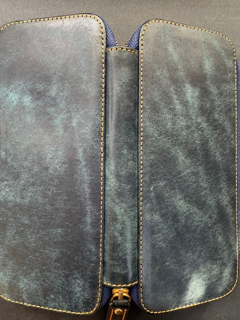 Bahagia＆Craftラウンドジップペンケース プエブロブルー【バハギア】