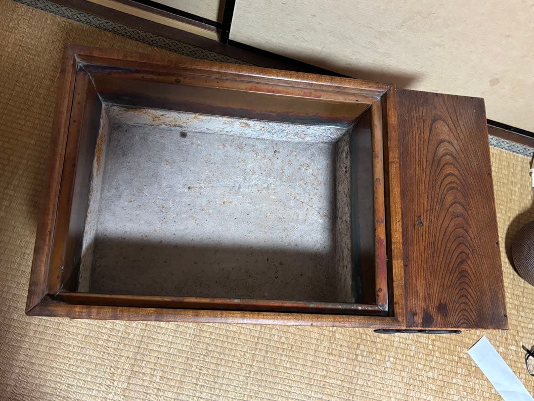 関東火鉢 木製 引き出し付き長火鉢