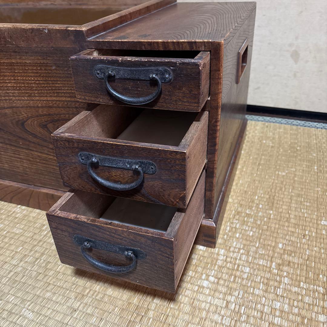 関東火鉢 木製 引き出し付き長火鉢