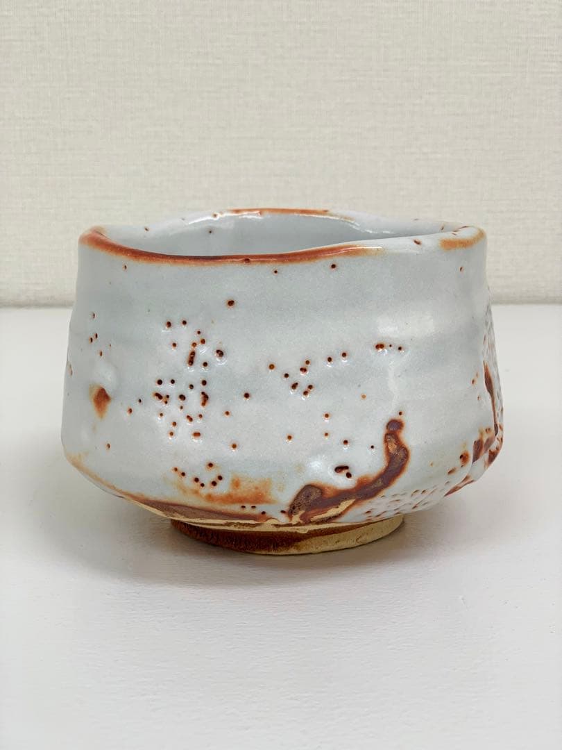 安東日出武　練込志野茶碗　最上位作　抹茶茶碗 茶道具
