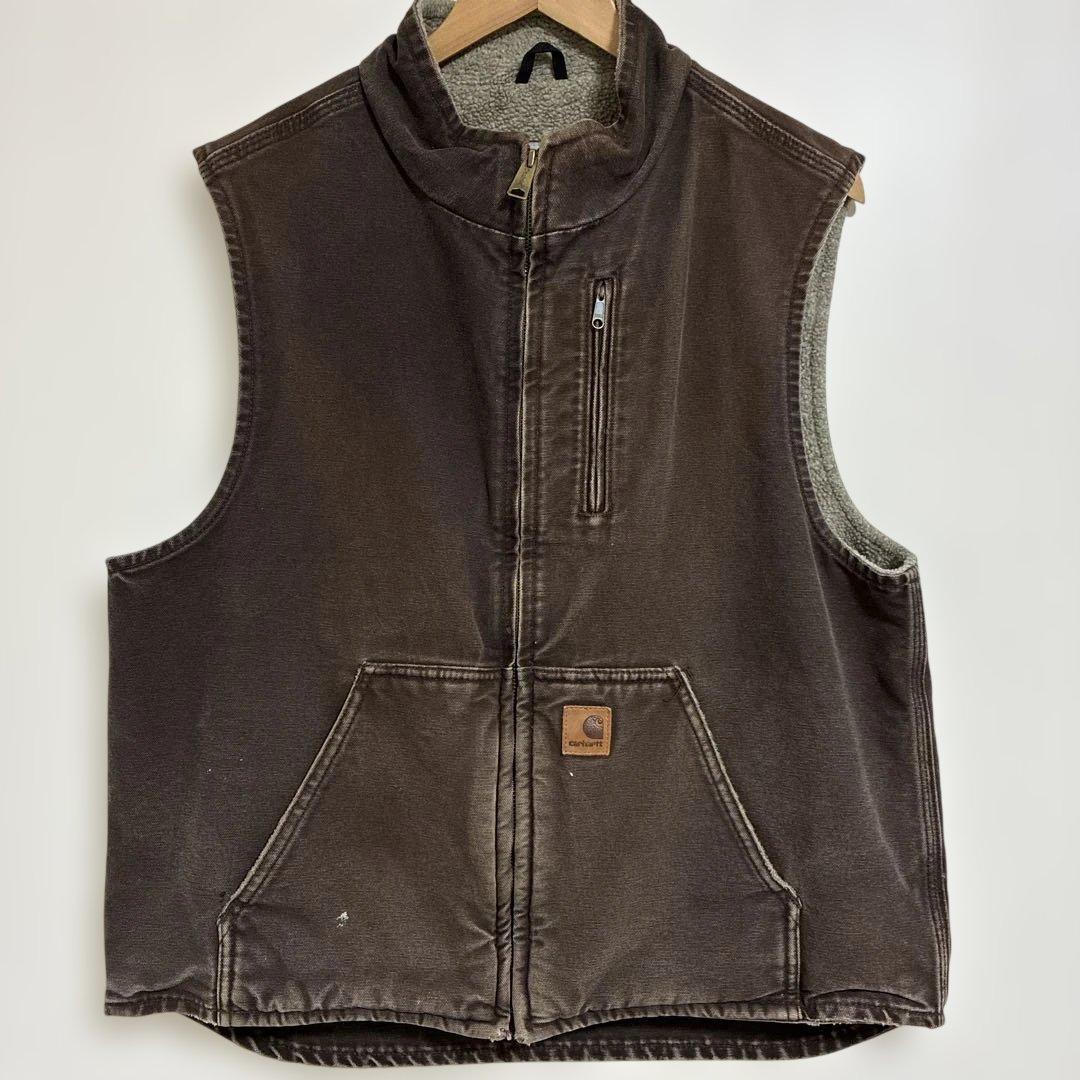 カーハート　メキシコ製　ダックベスト　裏ボア
