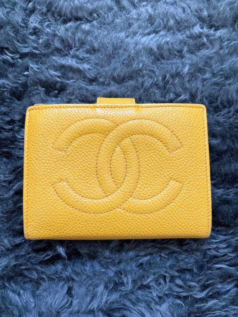 CHANEL ヴィンテージ　黄色財布