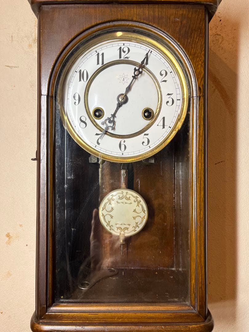 ユンハンス　柱時計　古時計　振り子　ゼンマイ　アンティーク　レトロ　精工舎