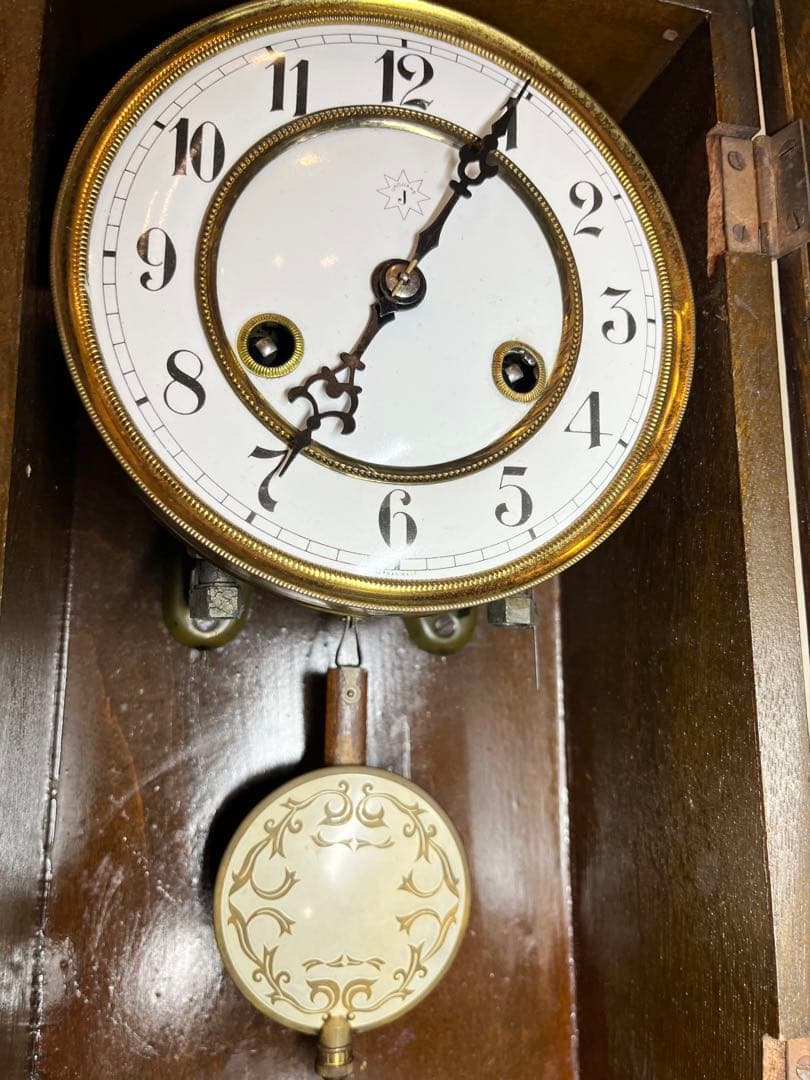 ユンハンス　柱時計　古時計　振り子　ゼンマイ　アンティーク　レトロ　精工舎