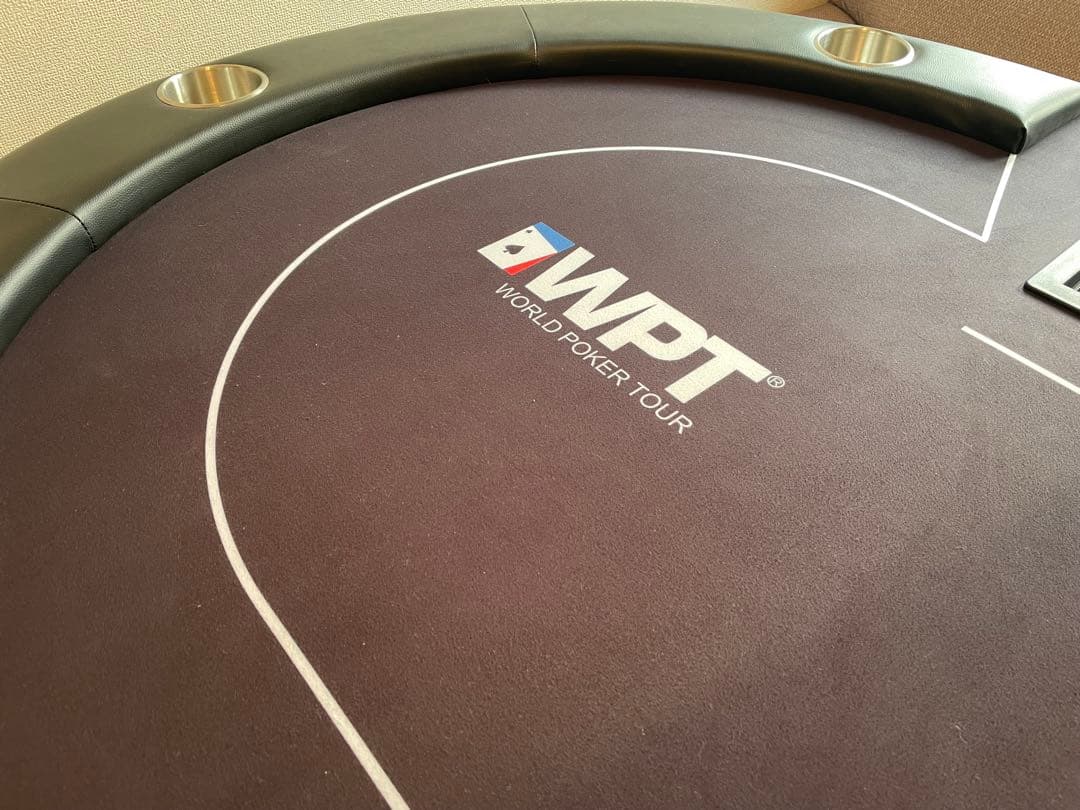 WPT ポーカーテーブル カップホルダー付き