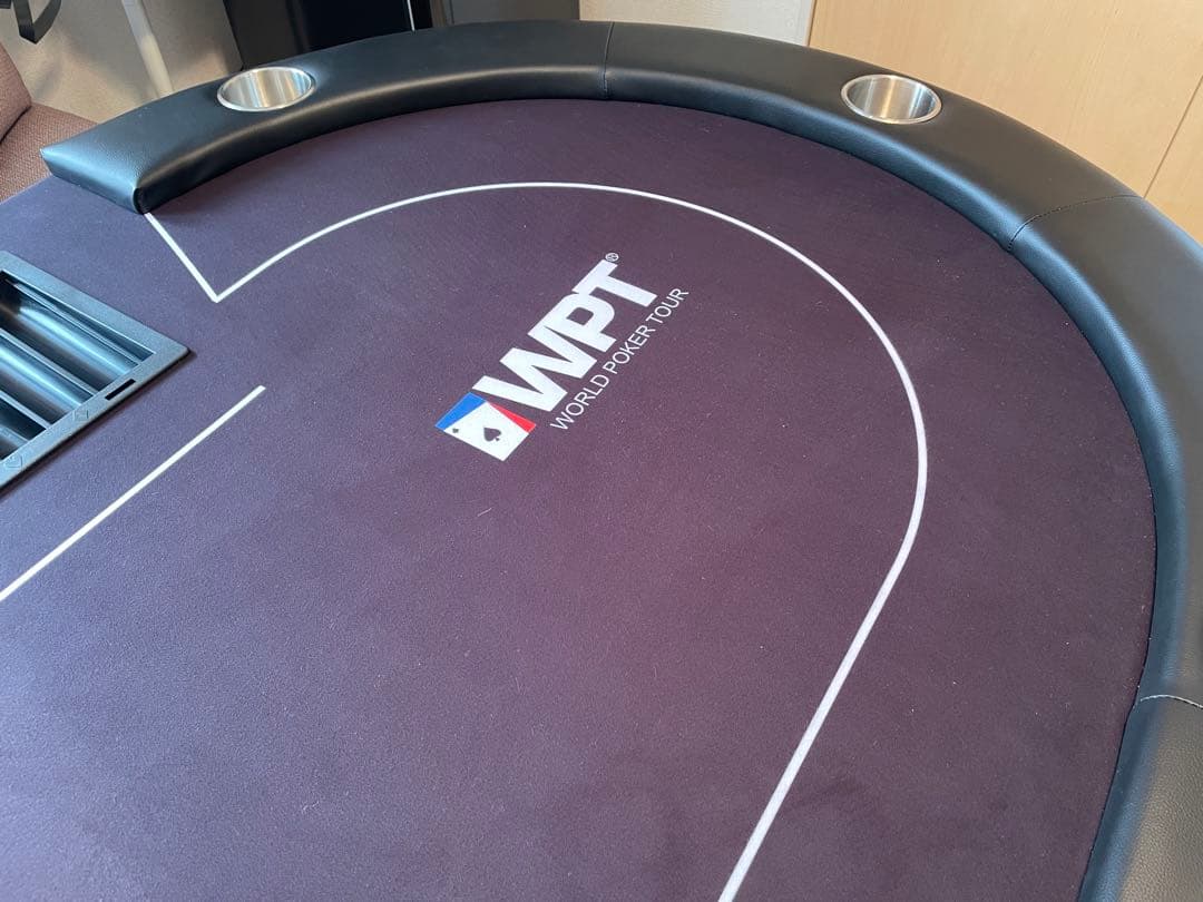 WPT ポーカーテーブル カップホルダー付き