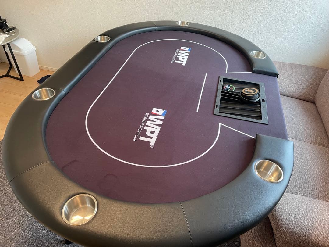 WPT ポーカーテーブル カップホルダー付き