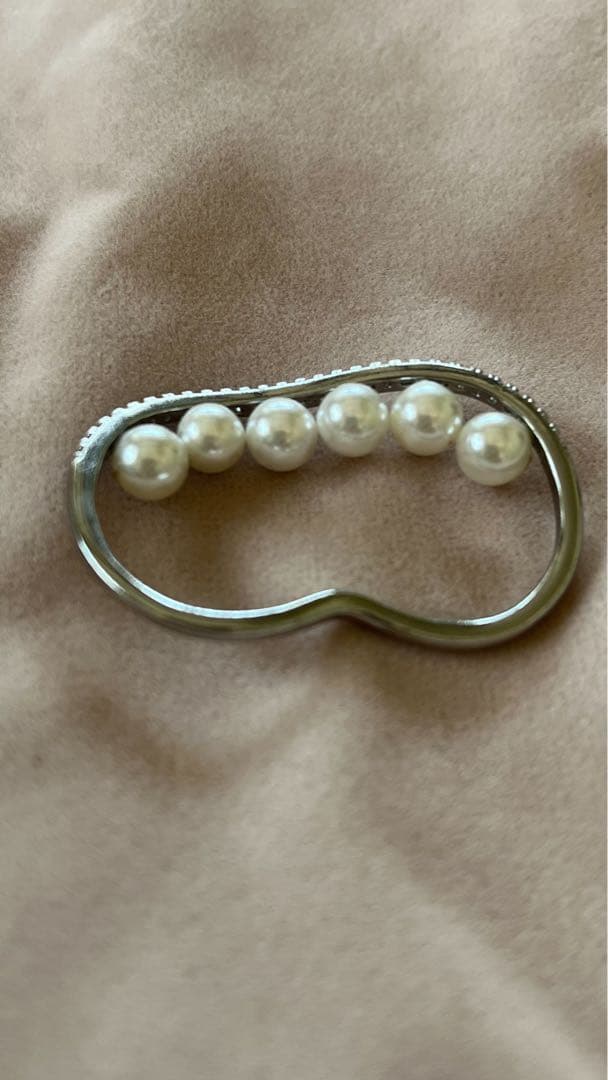 ステラハリウッド　ビジューラインパールフィンガーリング（シルバー）¥13750