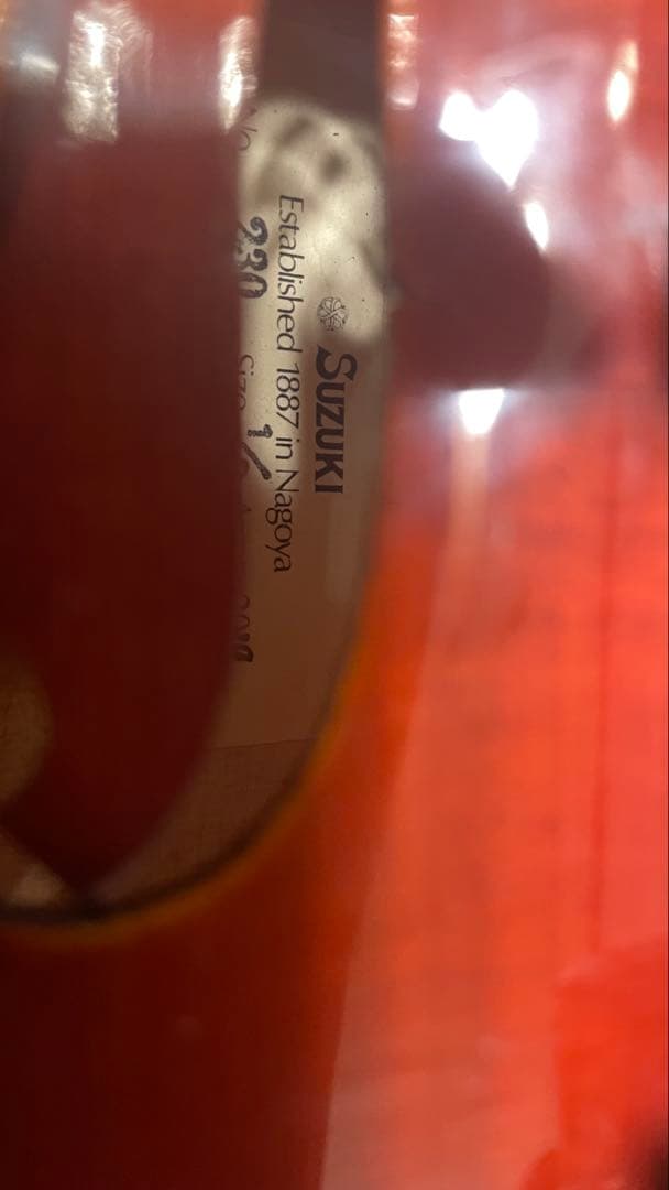 【日本製】SUZUKI バイオリン本体(1/8)と弓、ハードケース付き