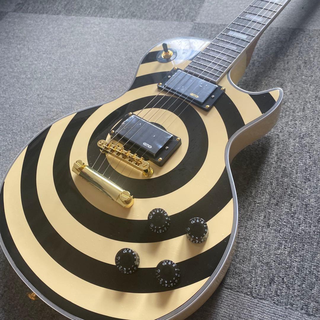 ザックワイルドモデル 高品質コンポーネントギター ブルズアイレスポール