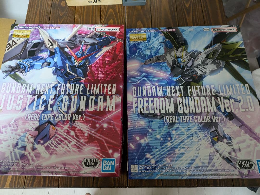 MG 1/100 フリーダムガンダム　ジャスティスガンダム　リアルタイプカラー