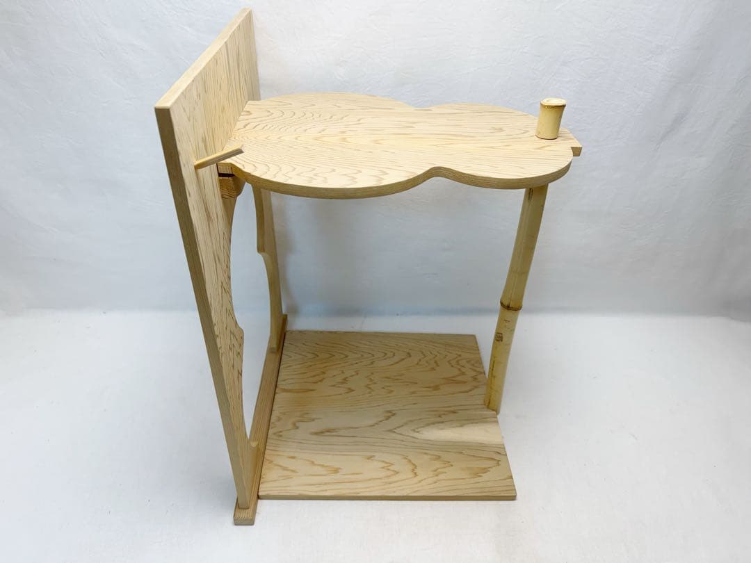 ほぼ未使用 茶道具 淡々斎好 杉瓢棚 組み立式 元箱