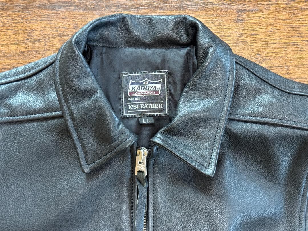 KADOYA シングルライダースジャケット 黒　ストリームライナー（現行モデル）