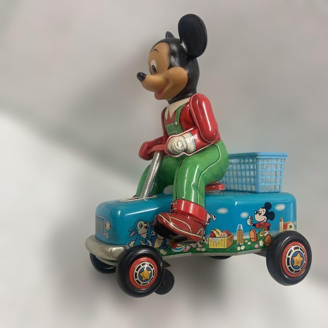 ミッキーマウス カートブリキ電動1960年代の美品綺麗な日本製マスダヤ製大人気