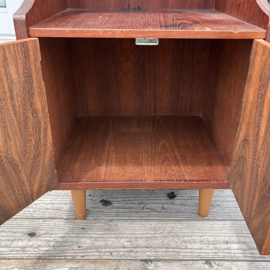 昭和レトロ 古家具 木製コンソールテーブル コールキャビネット 電話台 花台