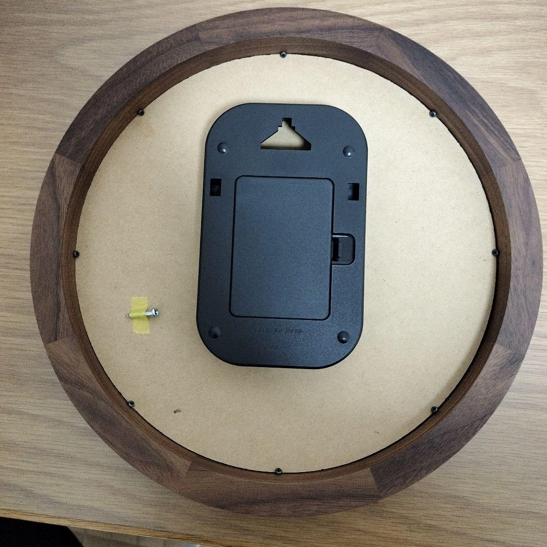 【新品未使用】KATOMOKU moku clock13 ウォールナット電波時計