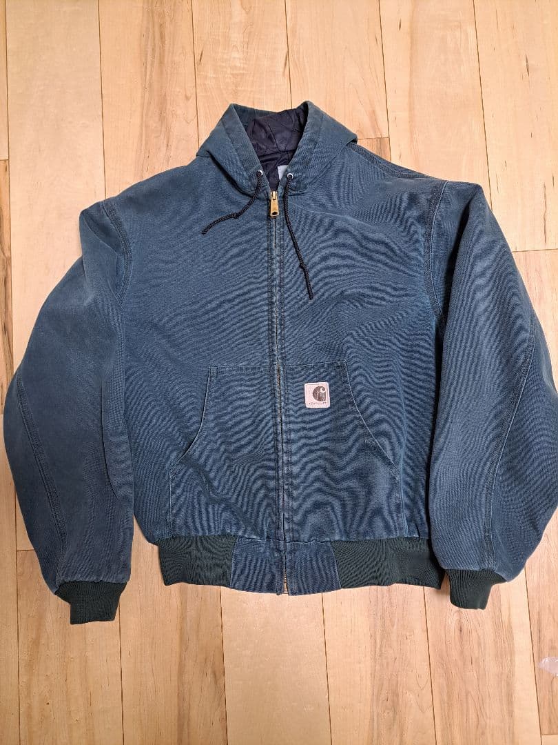 90s モスグリーン　Carhartt アクティブジャケット L　星タグ　USA