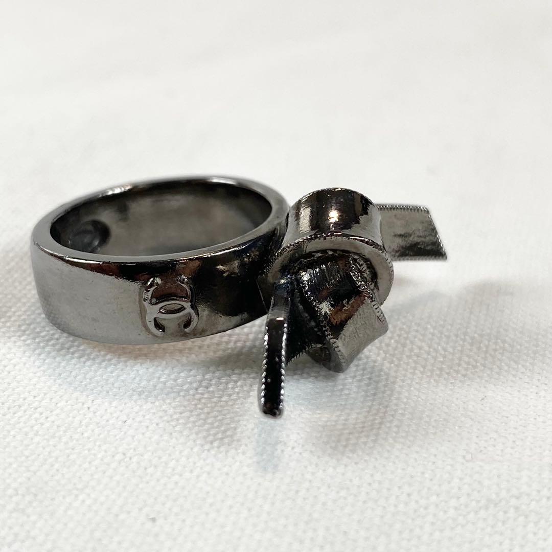 【美品✨鑑定済✨】 CHANEL リボン リング 指輪 ココマーク 13.5号