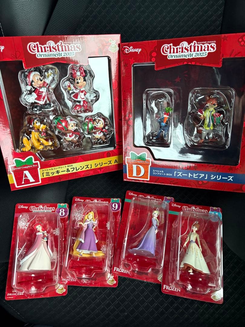happyくじ　ディズニー クリスマスオーナメント 2025 6体セットおまけ