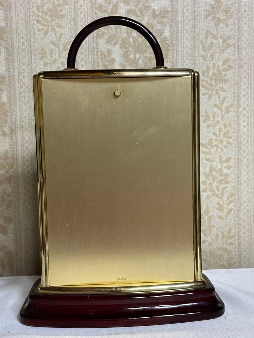 s*a様 激レア SEIKO DECOR 卓上時計 ムーンフェイズ ゴールド